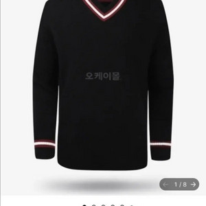 네이비색 타이틀리스트 남성 브이넥 니트 이미지