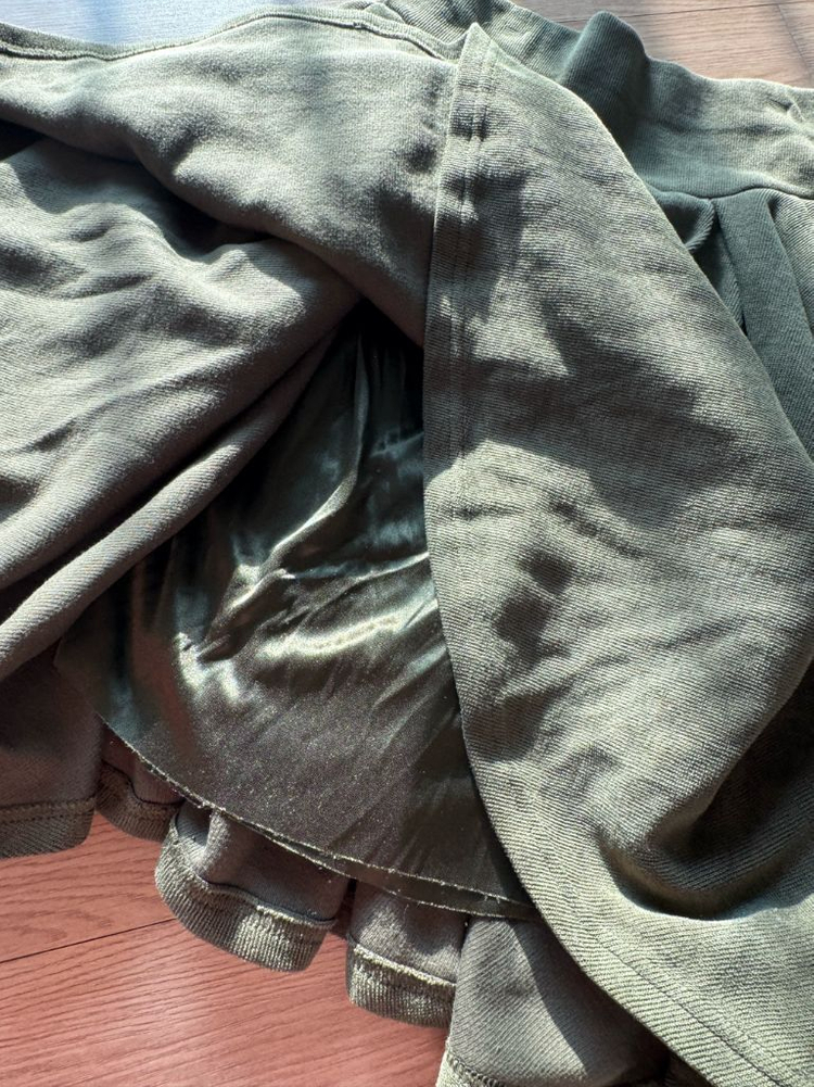 velvet 고급 플레어 카키 치마 프리사이즈 새상품 이미지