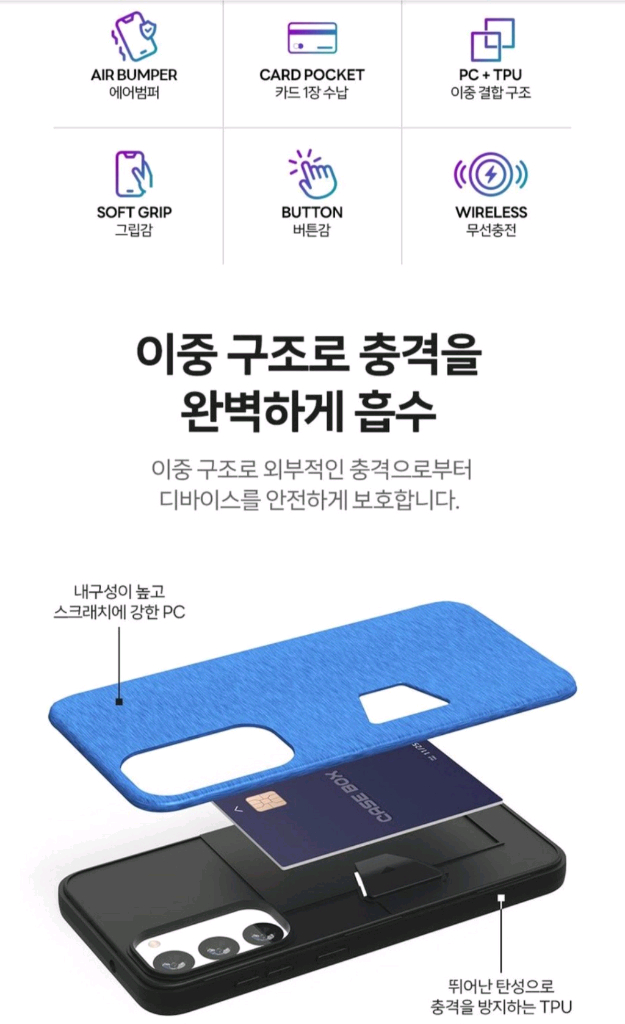 케이스박스 크레이지 범퍼 슬림 카드 수납 케이스 BAR형 새상품(갤럭시 S23 울트라) 이미지