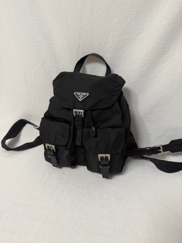 정품 프라다 포코노 나일론 투포켓 블랙 백팩 스몰 이미지