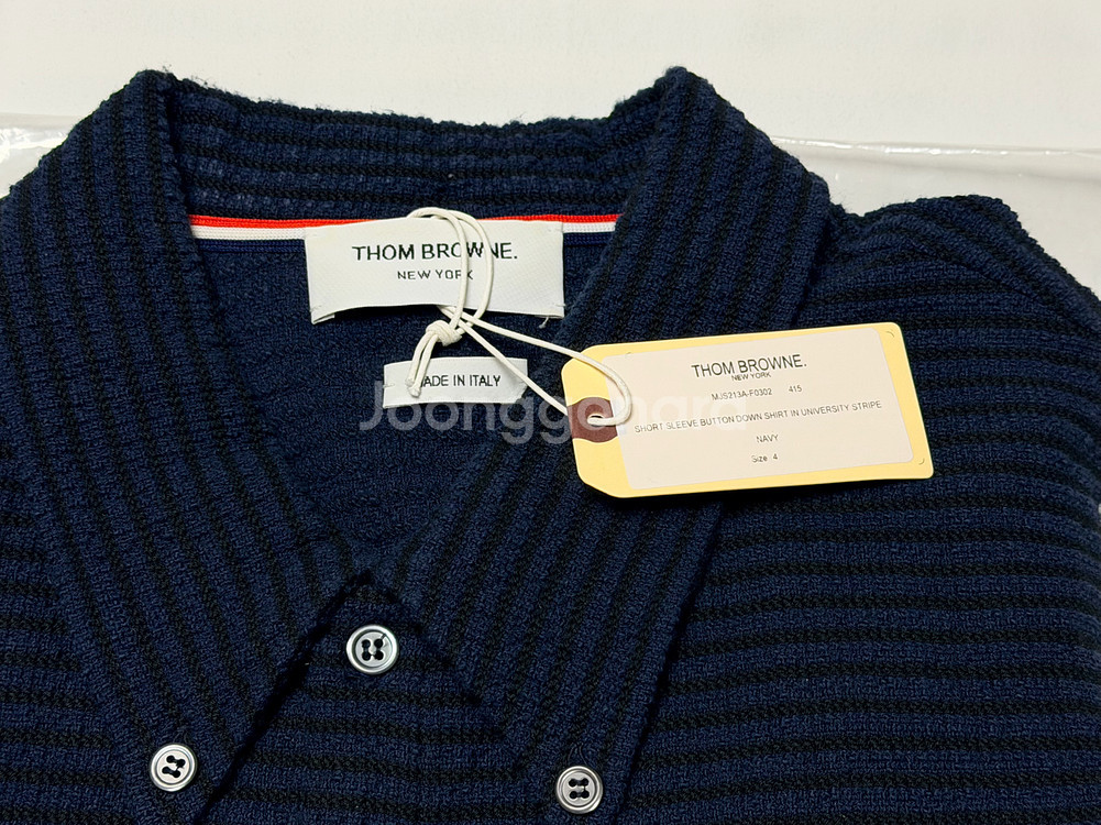 톰브라운 RWB탭 스트라이프 반팔 셔츠 4사이즈 이미지