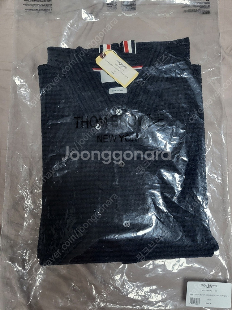 톰브라운 RWB탭 스트라이프 반팔 셔츠 4사이즈 이미지