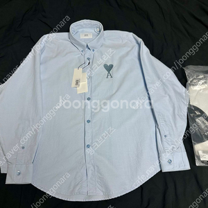 아미(AMI)톤온톤 체인스티지 하트로고 옥스포드셔츠XL 이미지