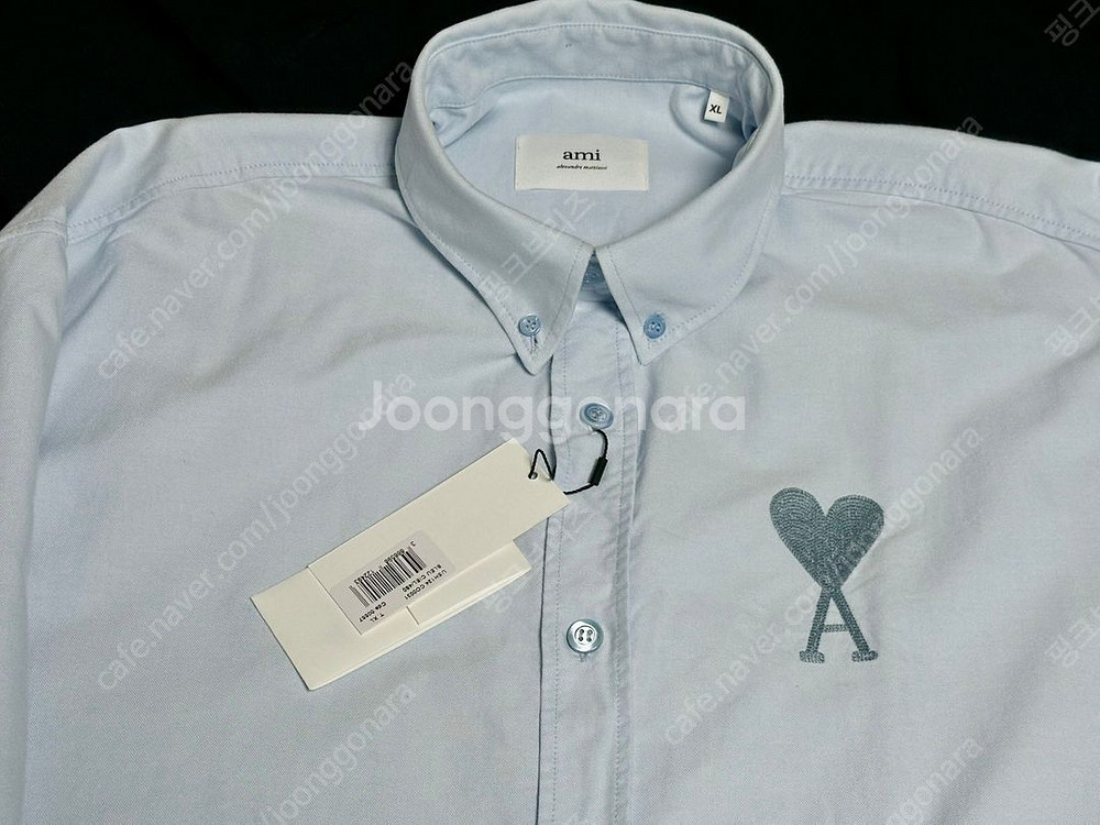 아미(AMI)톤온톤 체인스티지 하트로고 옥스포드셔츠XL 이미지