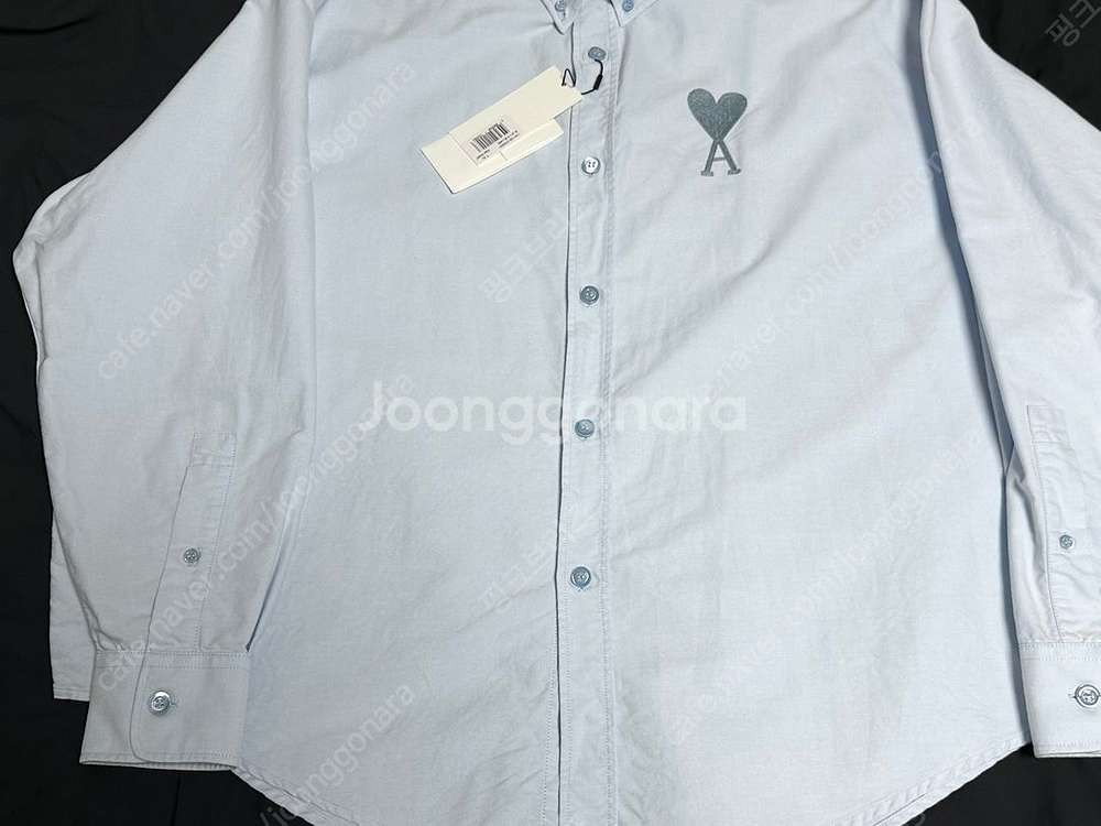 아미(AMI)톤온톤 체인스티지 하트로고 옥스포드셔츠XL 이미지