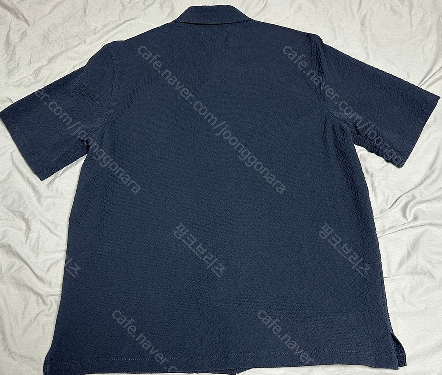 하울린(HOWLIN) 시어서커 셔츠(마인드 사파리 셔츠) 사이즈 M 네이비 이미지