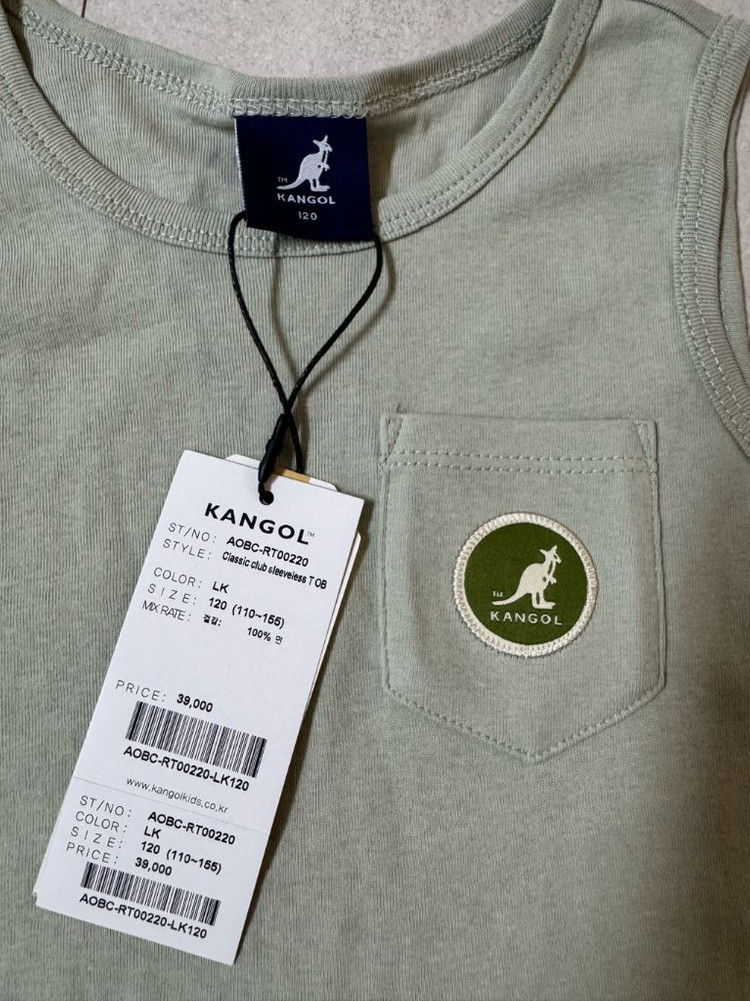 [새상품]캉골키즈 연카키 나시 티셔츠 120사이즈 이미지