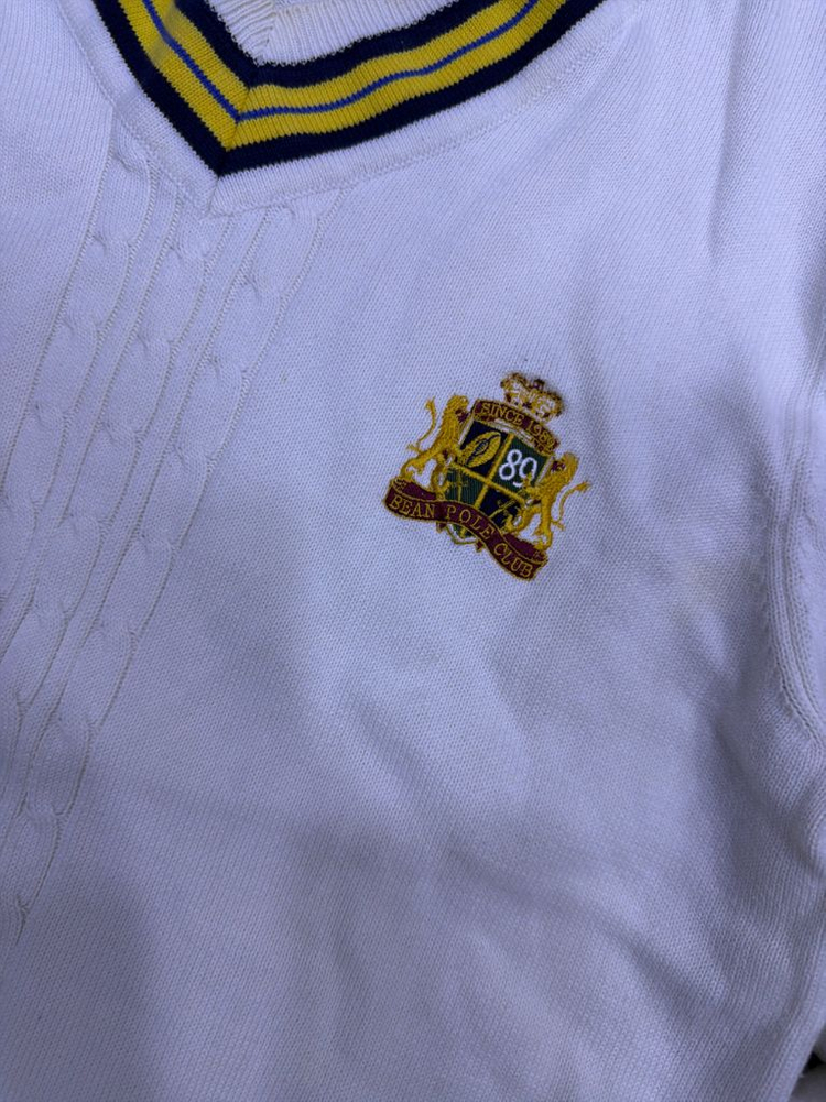 빈폴 클래식 프레피 케이블 V넥 스웨터 니트 100 이미지