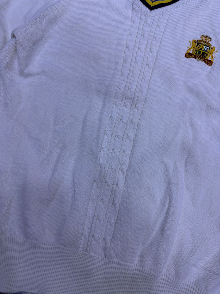 빈폴 클래식 프레피 케이블 V넥 스웨터 니트 100 이미지