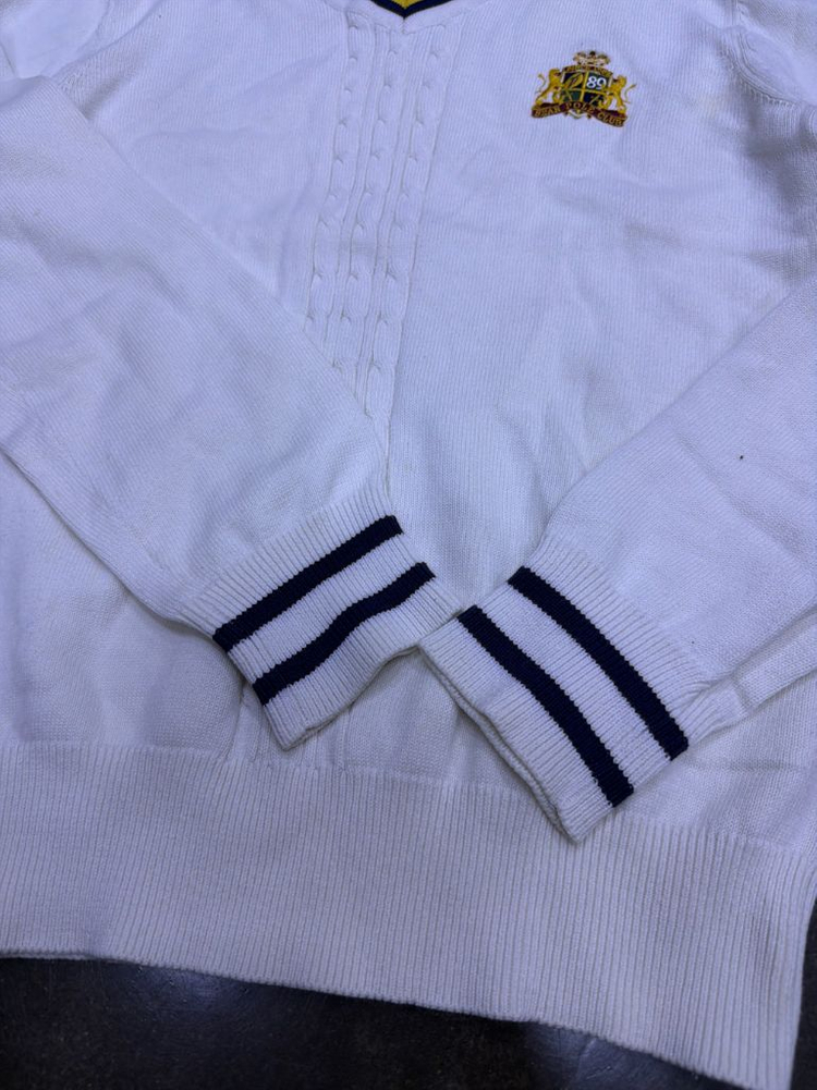 빈폴 클래식 프레피 케이블 V넥 스웨터 니트 100 이미지