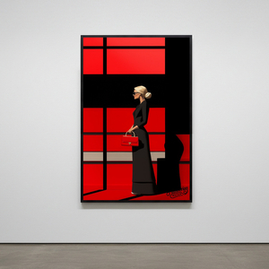 기다림은 검은 드레스처럼 그림 액자 팝아트 인테리어소품 여성그림 인물액자 모던 거실 벽장식 대형 아트포스터 감성 이미지