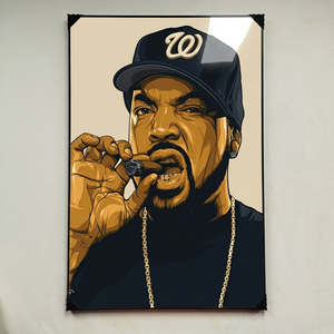 그림 액자 팝아트 인테리어소품 아이스큐브 힙합 가수 인물그림 액자 랩퍼 벽걸이 장식용 대형 아트포스터 감성 힙한 디 이미지