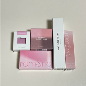 롬앤 한올 아이팟 더스티 로즈팟,리치칩,포도크림,브로우카라 그레이스토프,멜팅밤 베일드로즈 이미지