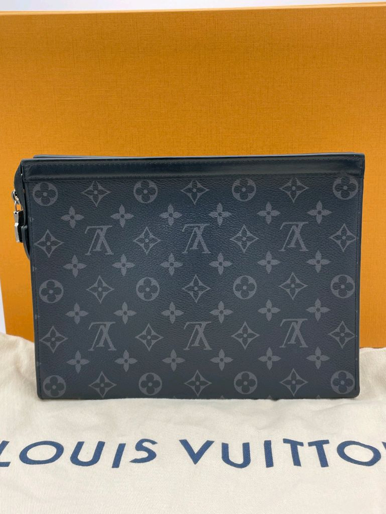 [ 정품 / 풀구성 ] 루이비통 이클립스 포쉐트 보야주 클러치백 블랙 이미지