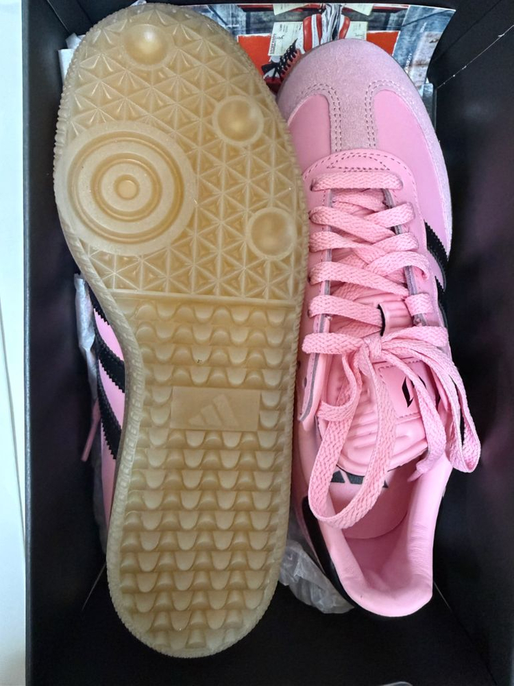 새상품)아디다스 x 인터 마이애미 CF 삼바 핑크 코어 블랙 250 이미지