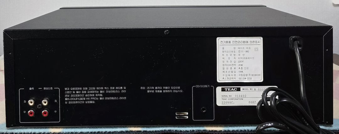 티악 카세트 데크 W-6000R 이미지