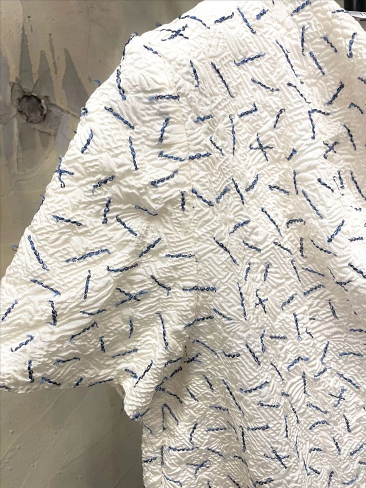 JW Anderson 쭈글이 스티칭 반팔 블라우스 44~55 이미지