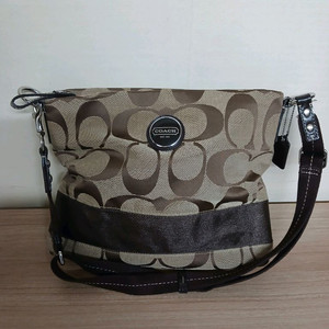 여성 코치 시그니처 스트라이프 크로스바디 파일 숄더백, 크로스백 이미지
