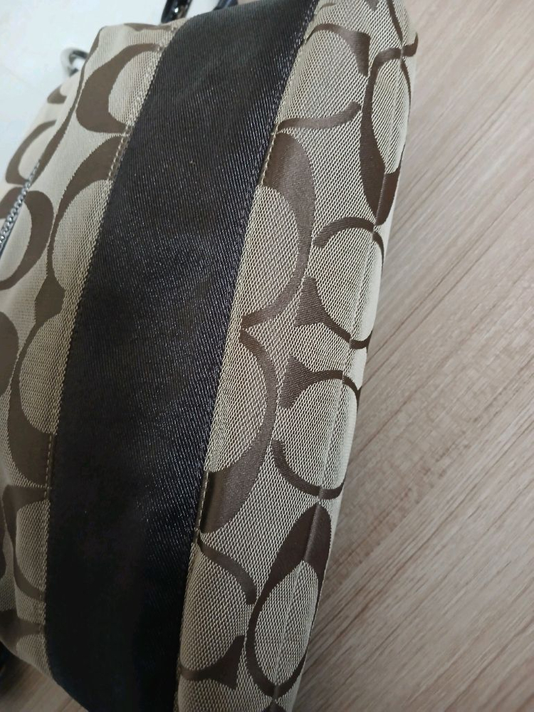 여성 코치 시그니처 스트라이프 크로스바디 파일 숄더백, 크로스백 이미지