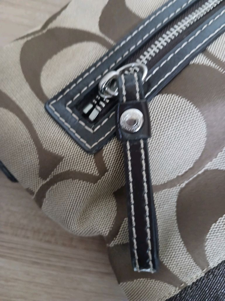 여성 코치 시그니처 스트라이프 크로스바디 파일 숄더백, 크로스백 이미지