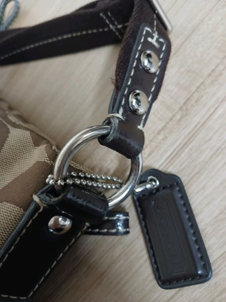 여성 코치 시그니처 스트라이프 크로스바디 파일 숄더백, 크로스백 이미지