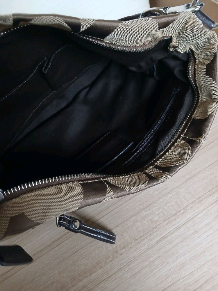 여성 코치 시그니처 스트라이프 크로스바디 파일 숄더백, 크로스백 이미지