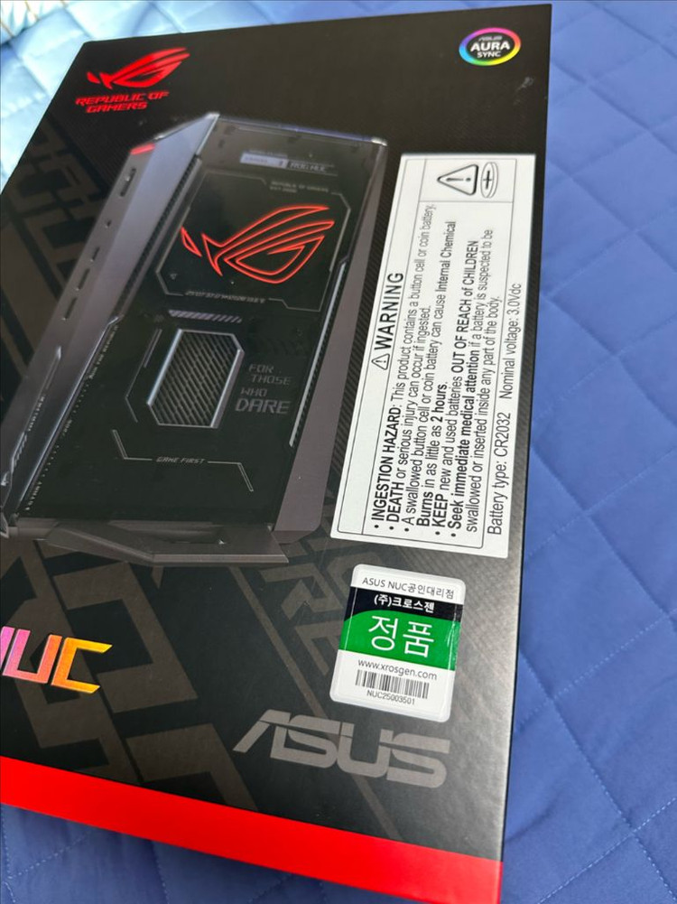 ASUS ROG NUC 미니 PC 인텔 울트라 9 275HX(MODEL:NUC15JNK) 이미지