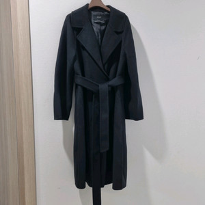 온앤온 캐시미어 혼방 블랙 롱 코트 이미지