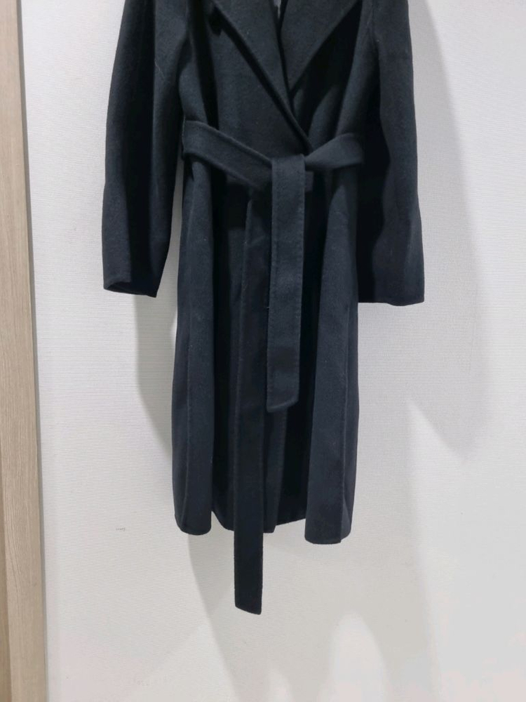 온앤온 캐시미어 혼방 블랙 롱 코트 이미지