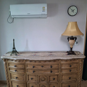 (정품) 에쉴리 천연 대리석 가구 세트 (화장대/협탁/조명) 이미지