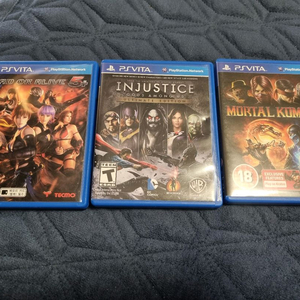 ps vita DOA5플러스, 인저스티스, 모탈컴뱃 이미지