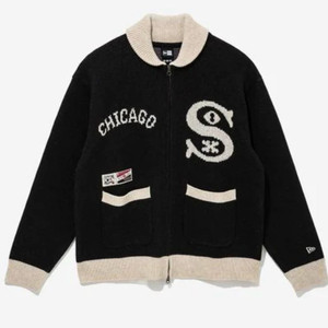 [새상품] 뉴에라 시카고 화이트삭스 코워찬 가디건 블랙 이미지