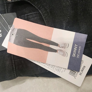 여성 기모바지겨울바지 블랙색상 따뜻한 기모 스키니진 블랙 여성 s사이즈 미착용 새상품 새것 이미지