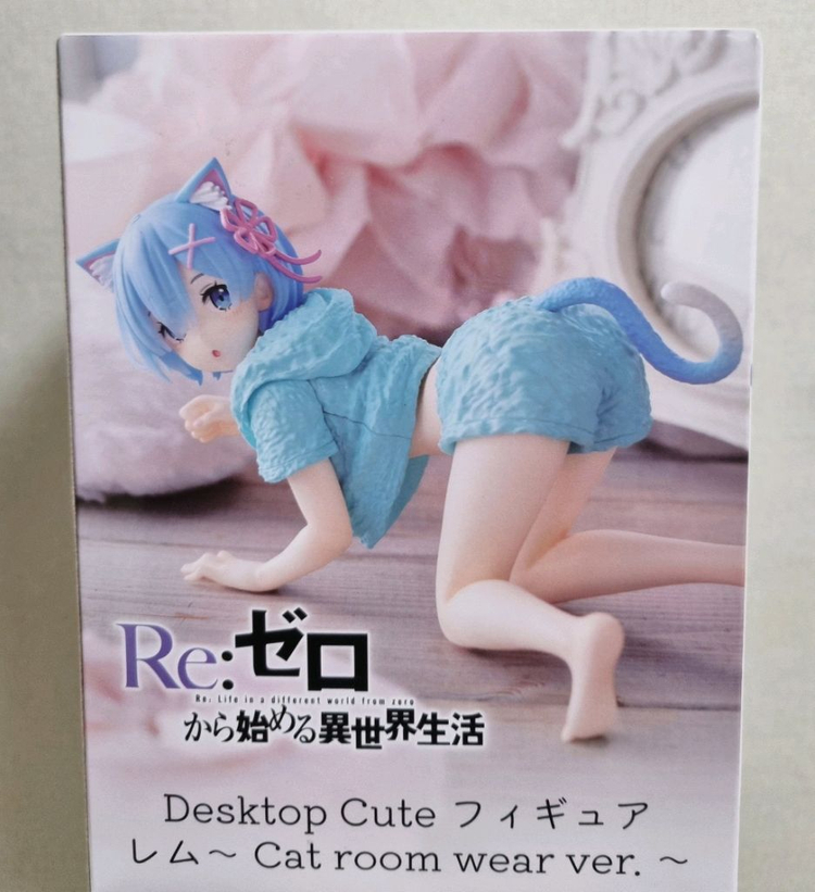 미개봉 리제로 렘 데스크탑 큐트 캣 고양이 피규어 re제로부터 이미지