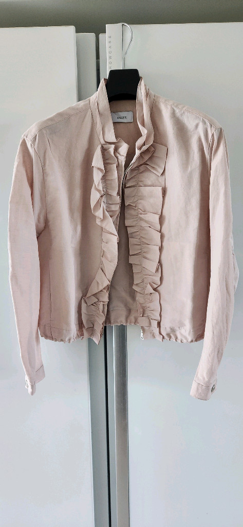 한섬 오브제 프릴 린넨자켓 44 55가능 이미지