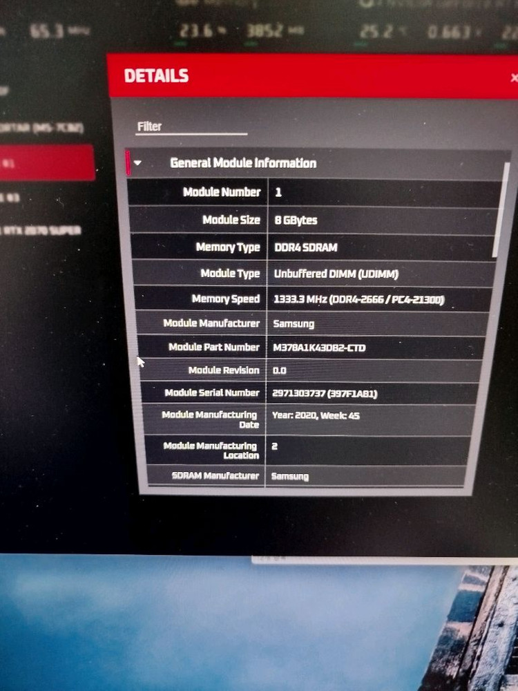 삼성전자 DDR4 2666mhz 8GB 램 2개 RGB 방열판 포함. 전주시 이미지