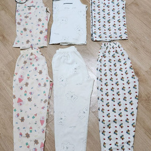 [85]여아동 잠옷3벌일괄/긴팔긴바지내의/키즈주니어 이미지