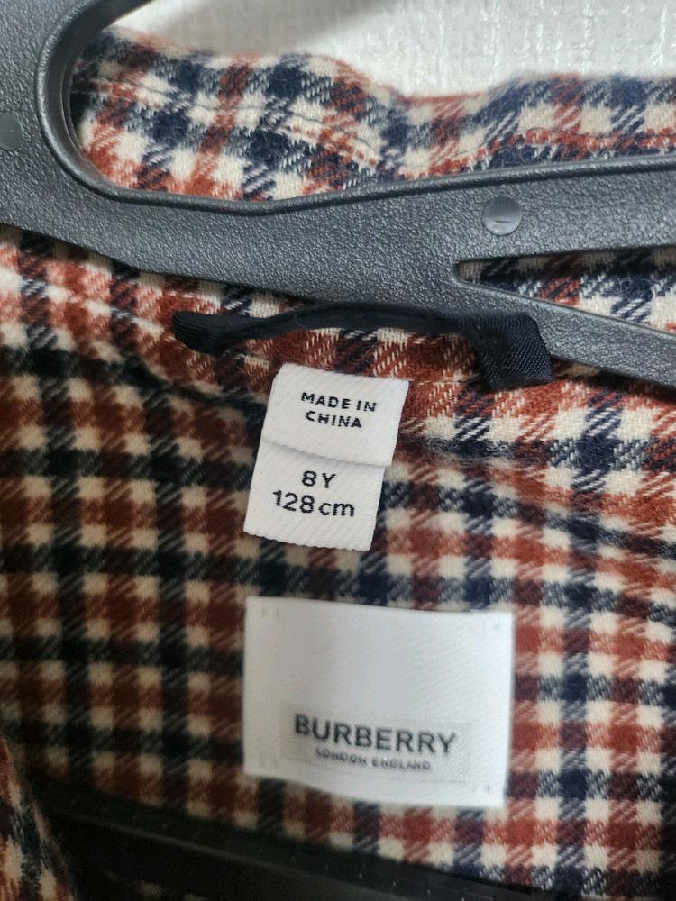 정품.신상.새상품) 8y 버버리 키즈 코트 100% 울코트 이미지