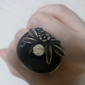 나스첸카 실버925 오닉스 반지 이미지