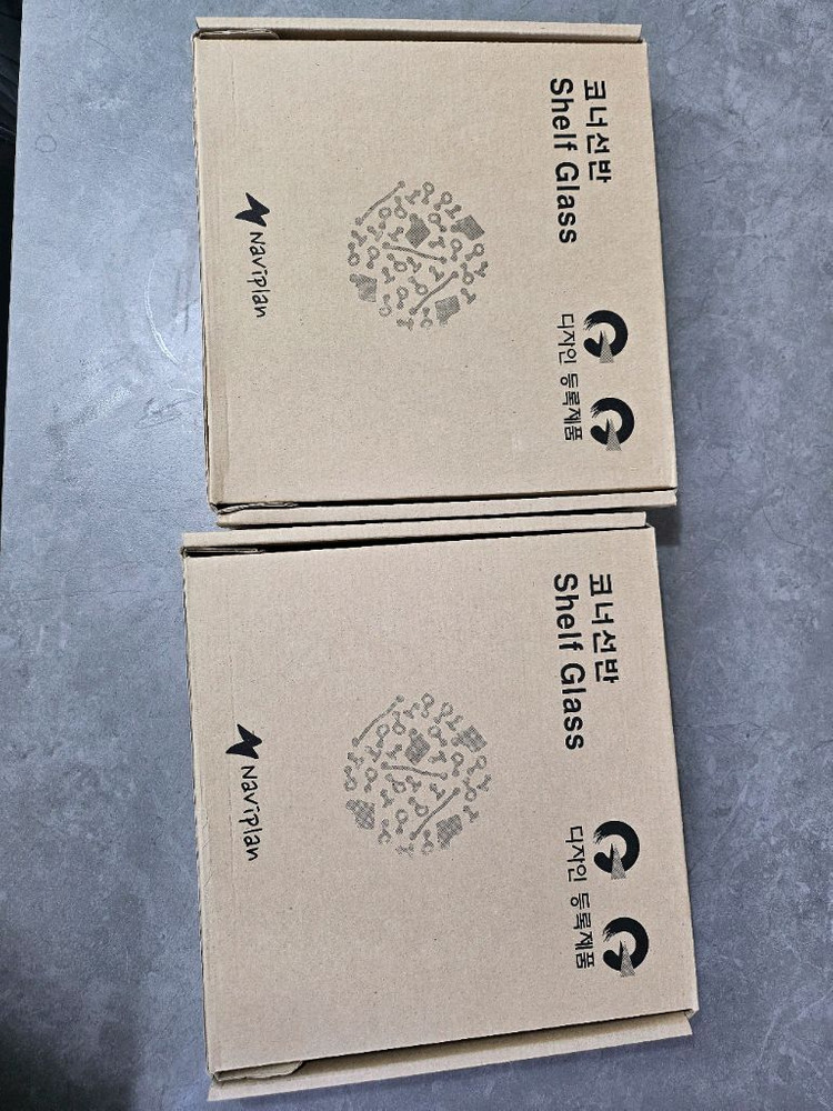 Naviplan욕실 코너 선반 유리 선반 2개 새제품 이미지