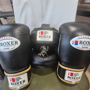 복싱 헤드기어 & 글러브 스파링 세트 이사미복서 이미지