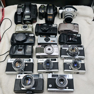 빈티지 클래식 필름카메라 일괄 필카 수리용 소장용 인테리어 장식용 이미지