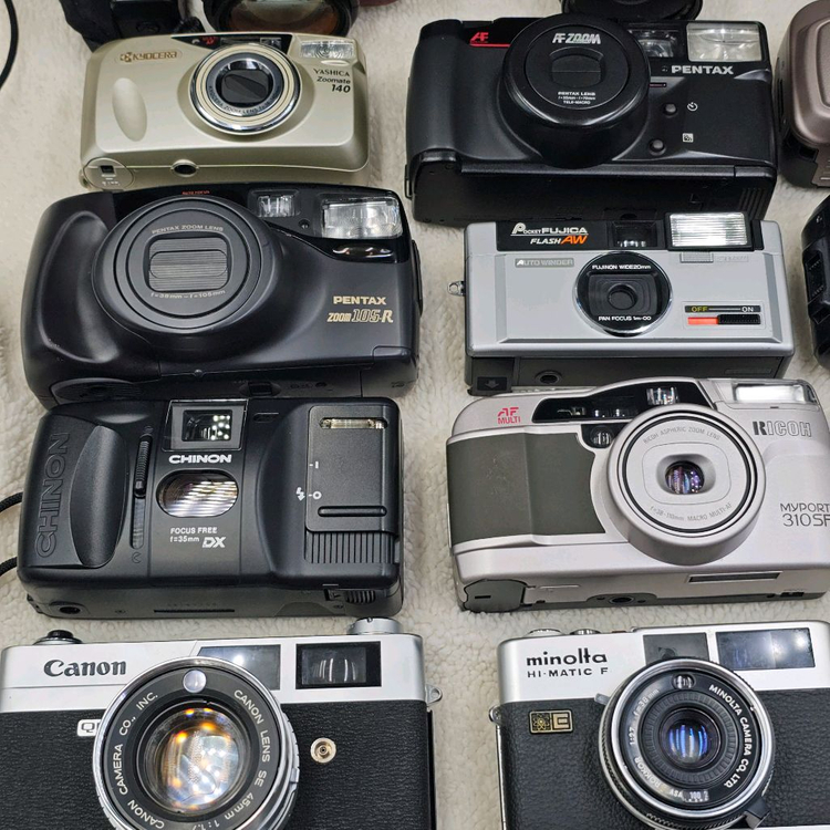 빈티지 클래식 필름카메라 일괄 필카 수리용 소장용 인테리어 장식용 이미지