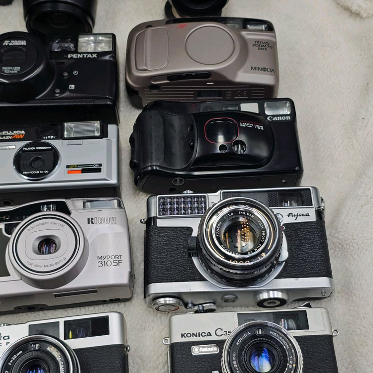 빈티지 클래식 필름카메라 일괄 필카 수리용 소장용 인테리어 장식용 이미지