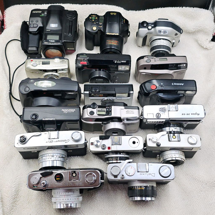 빈티지 클래식 필름카메라 일괄 필카 수리용 소장용 인테리어 장식용 이미지