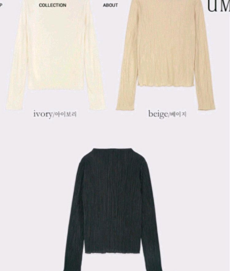 유메르 쉬르 플리츠 블라우스 ( 배송온봉투그대로, 새것) 이미지