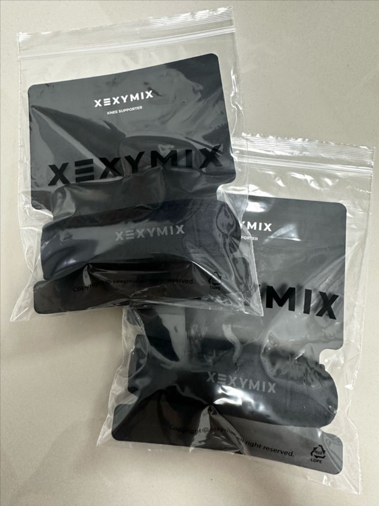 젝시믹스 서포트핏 무릎 보호대 2개 새상품 블랙 골프 등산 마라톤 이미지