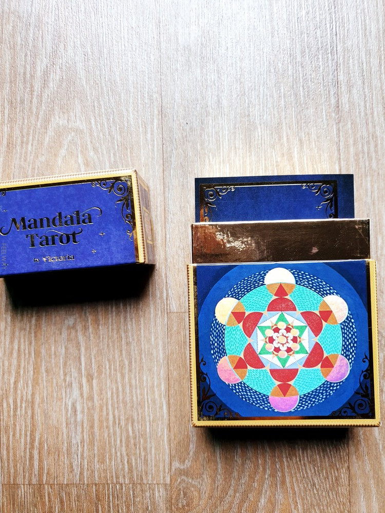 만다라 타로카드(Mandala Tarot) 명상과 자기 성찰, 치유 심리상담 및 테라피용 골드78장 이미지