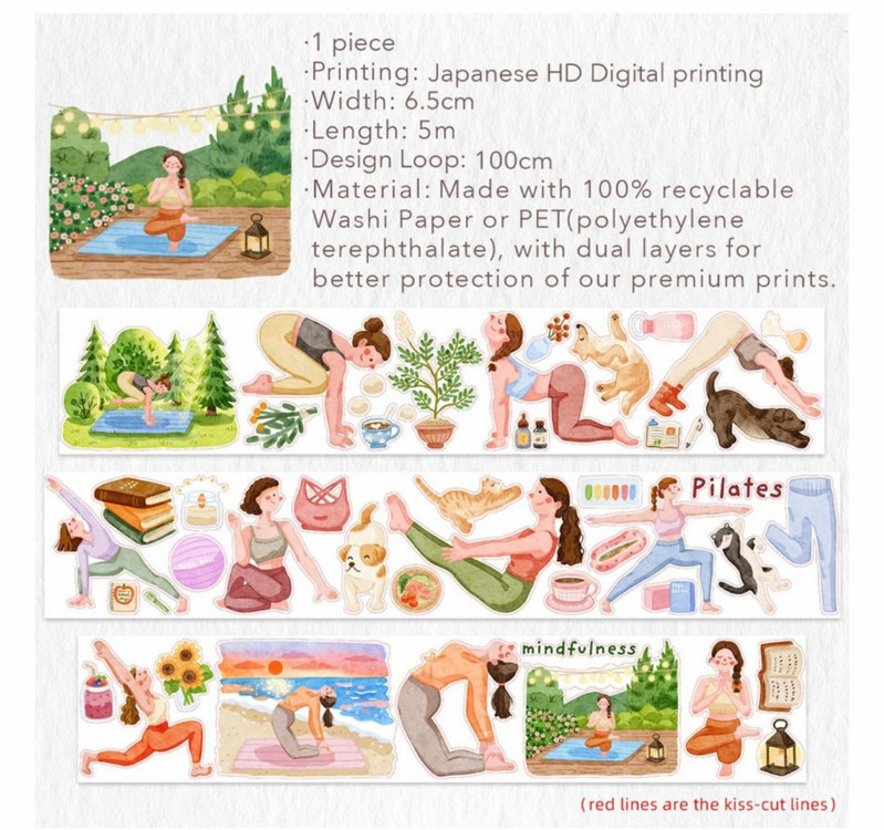 the washi tape.다꾸수입마테. 다꾸스티커. 7개.포장뜯지않은새제품 이미지