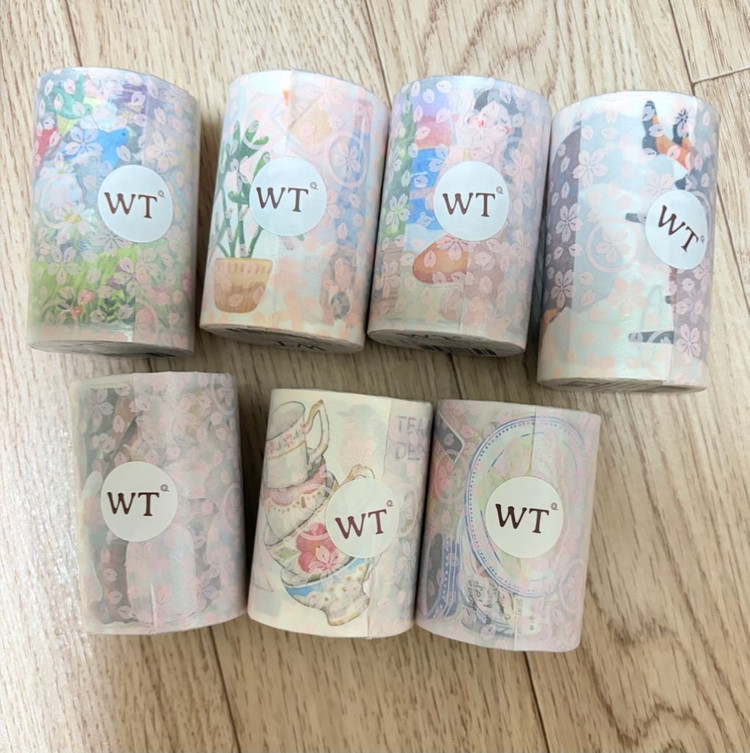 the washi tape.다꾸수입마테. 다꾸스티커. 7개.포장뜯지않은새제품 이미지